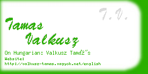 tamas valkusz business card